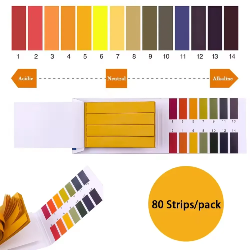 Water Testing Kit - 80 Strips/pack PH-teststrips Volledige PH-meter PH-controller