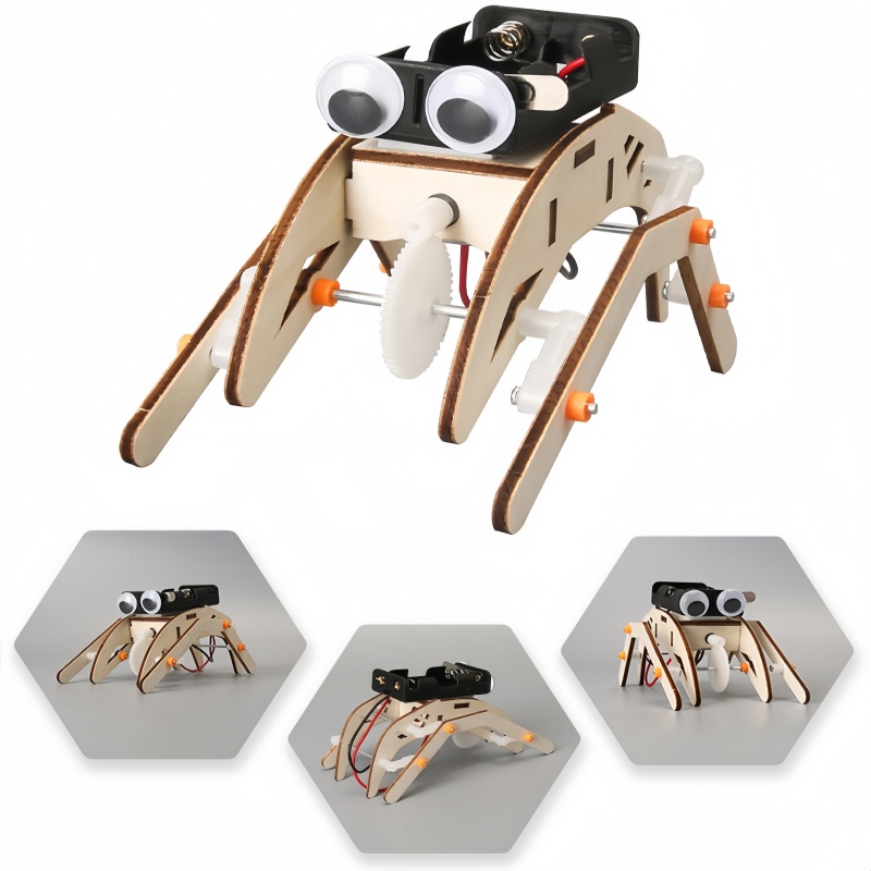 Science Max - Zelfgemaakte loopspinnenrobot, bionische robot speelgoed, bouwmodel,
