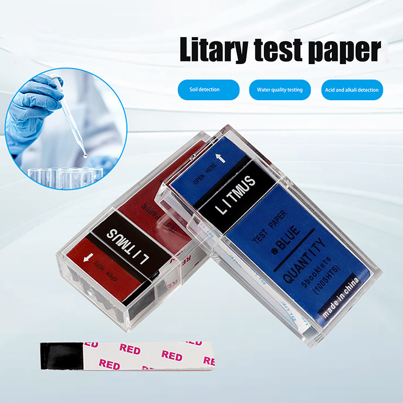 Ph Strip Test - 100 strips/doos PH-teststrips rood/blauw lakmoespapier zuur-alkali
