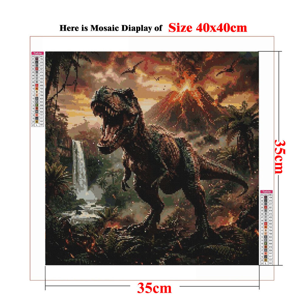 Diamond Painting Kit Oude Dino - Volcano Kit Eruption recensie en prijs